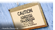 Caution asbestos hazardous sign